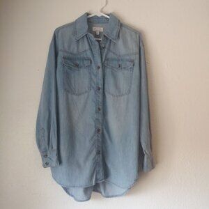 Sofia Jeans by Sofia Vergara women's size XS  oversized denim boyfriend shirt
